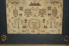 ANTiQUE 1825 ORIGINAL KING GEORGE IV NEEDLEWORK TAPESTRY SAMPLER ELIZA ANN PRATT