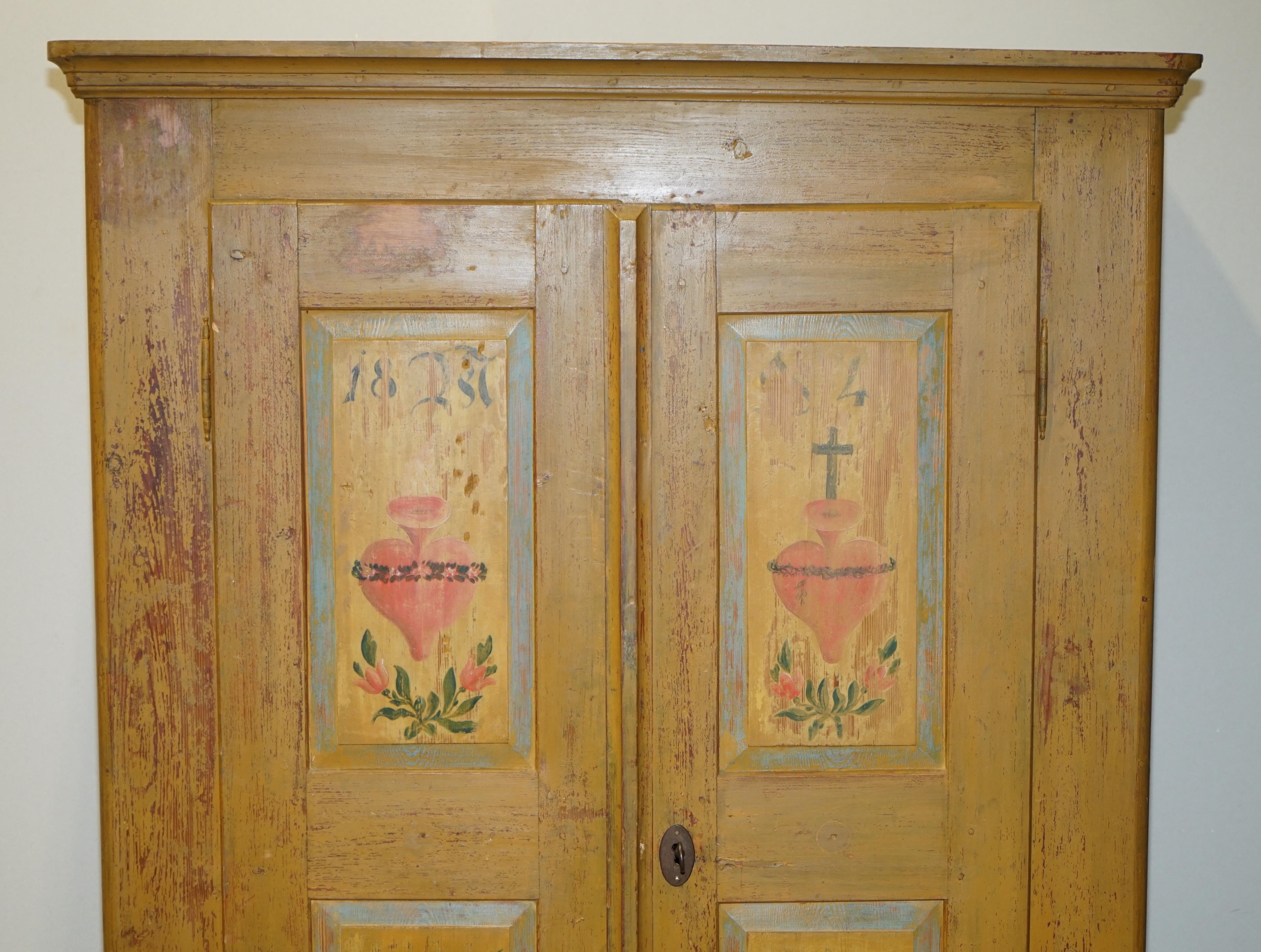 antique painted wardrobe
