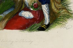 Antique 1828 Hand-Colored Satirical Print Great Skills Have They in Palmistry