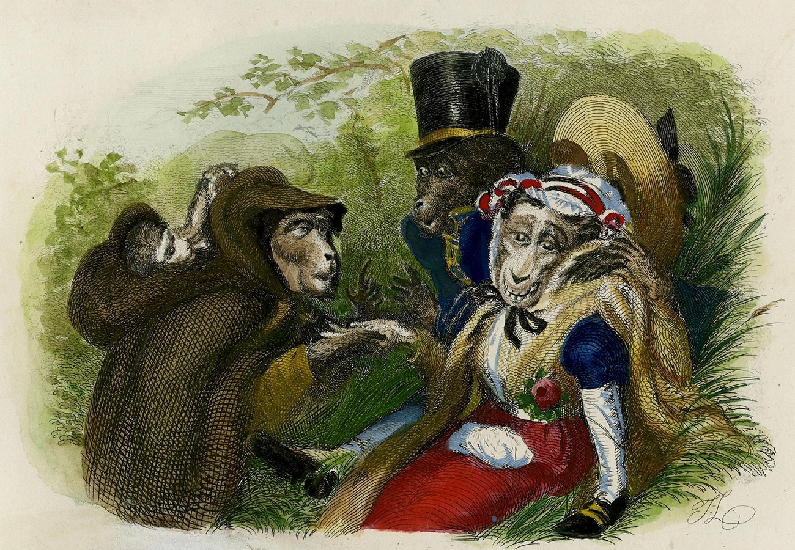 Antique 1828 Hand-Colored Satirical Print Great Skills Have They in Palmistry For Sale 1