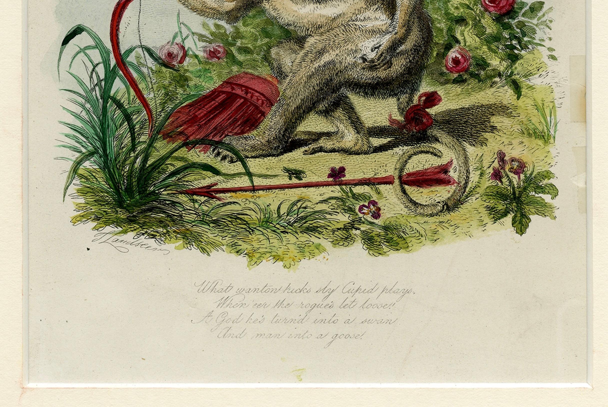 Antique 1828 Satirical Print 