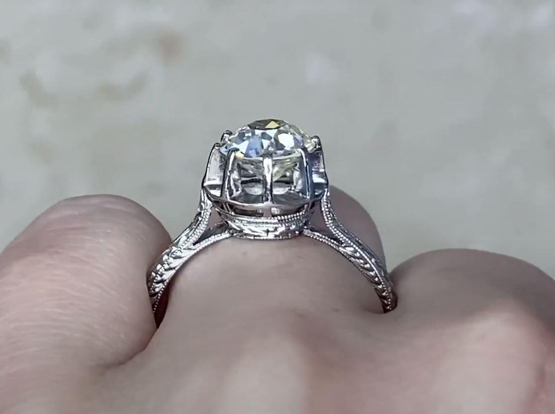 Antique 1.82ct Old European Cut Diamond Engagement Ring, VS1 Clarity, Platinum 3