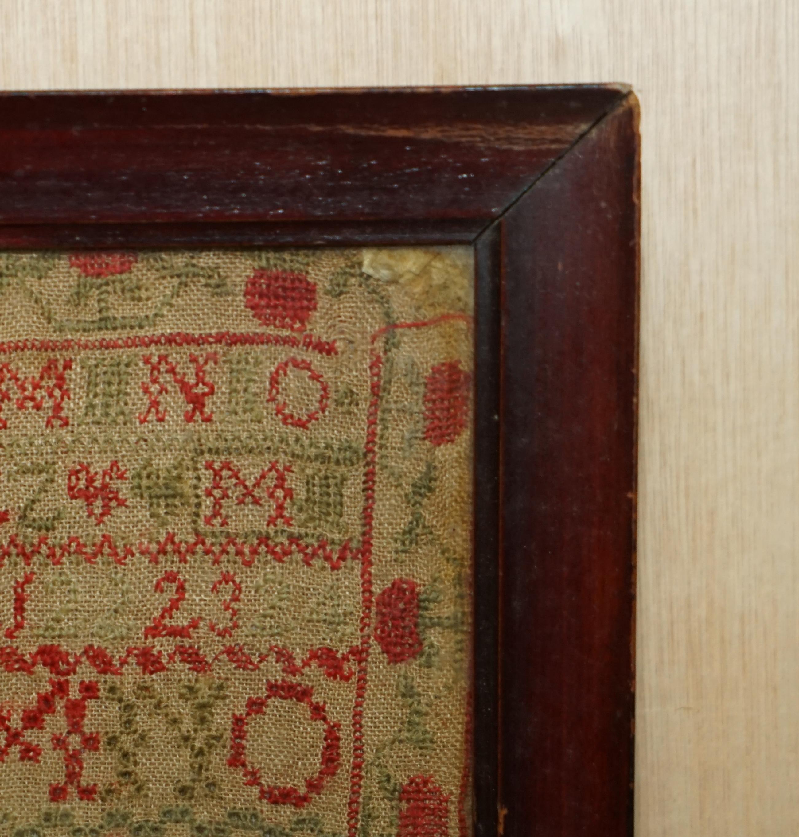 Scottish Antique 1830 Margret McDonald of Scotland Age 10 William IV Needlework Sampler For Sale