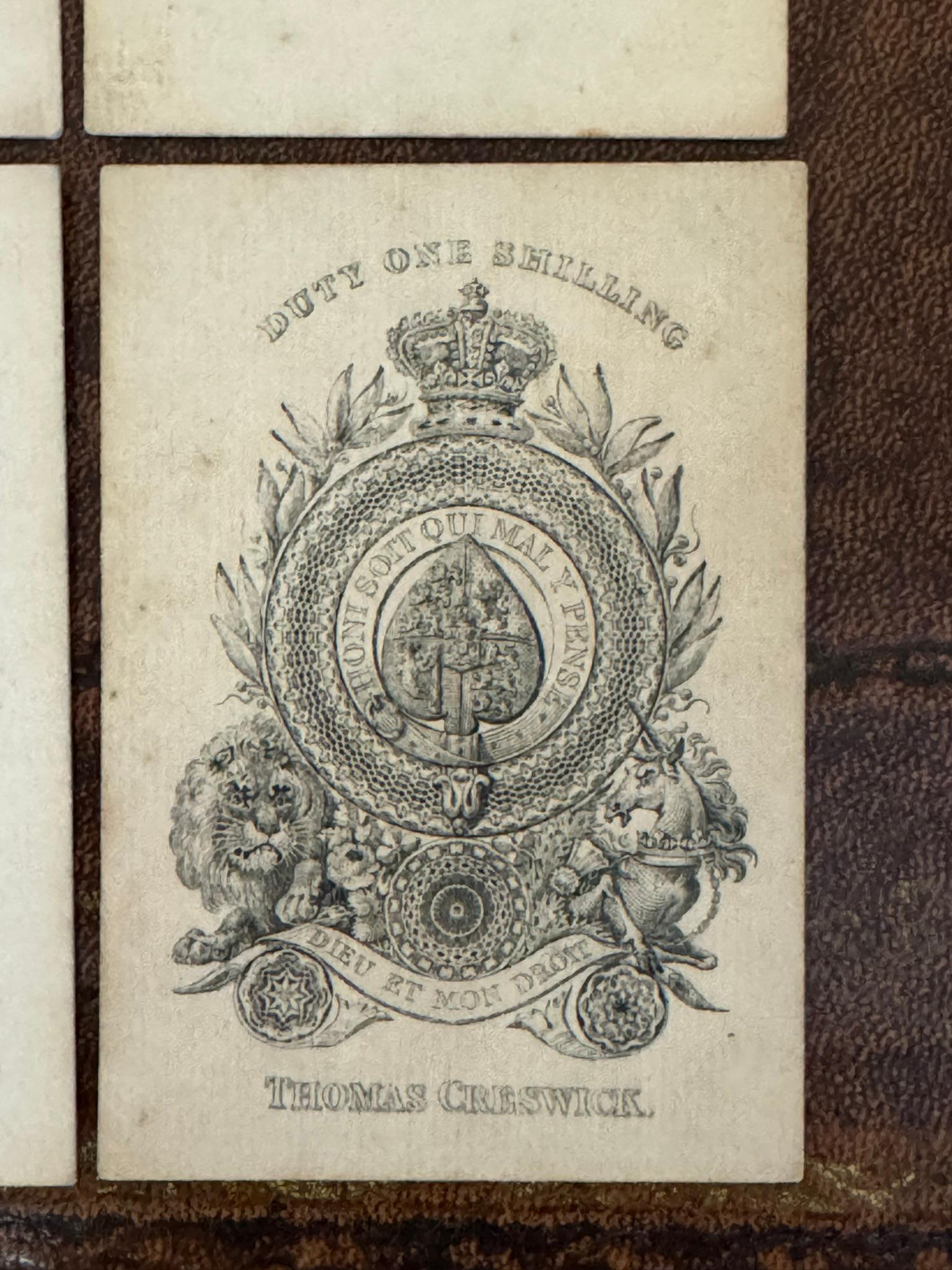 ANTIQUE 1830 THOMAS CRESWICK GEORGIAN PLAYiNG CARDS MIT FIZZLE ACE OF SPADES im Angebot 6