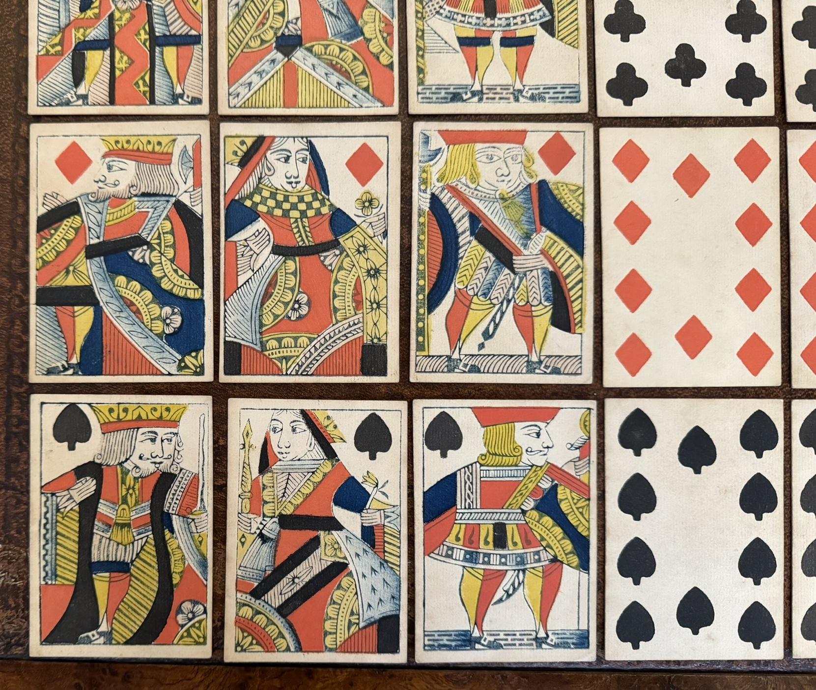 ANTIQUE 1830 THOMAS CRESWICK GEORGIAN PLAYiNG CARDS WITH FIZZLE ACE OF SPADES For Sale 8