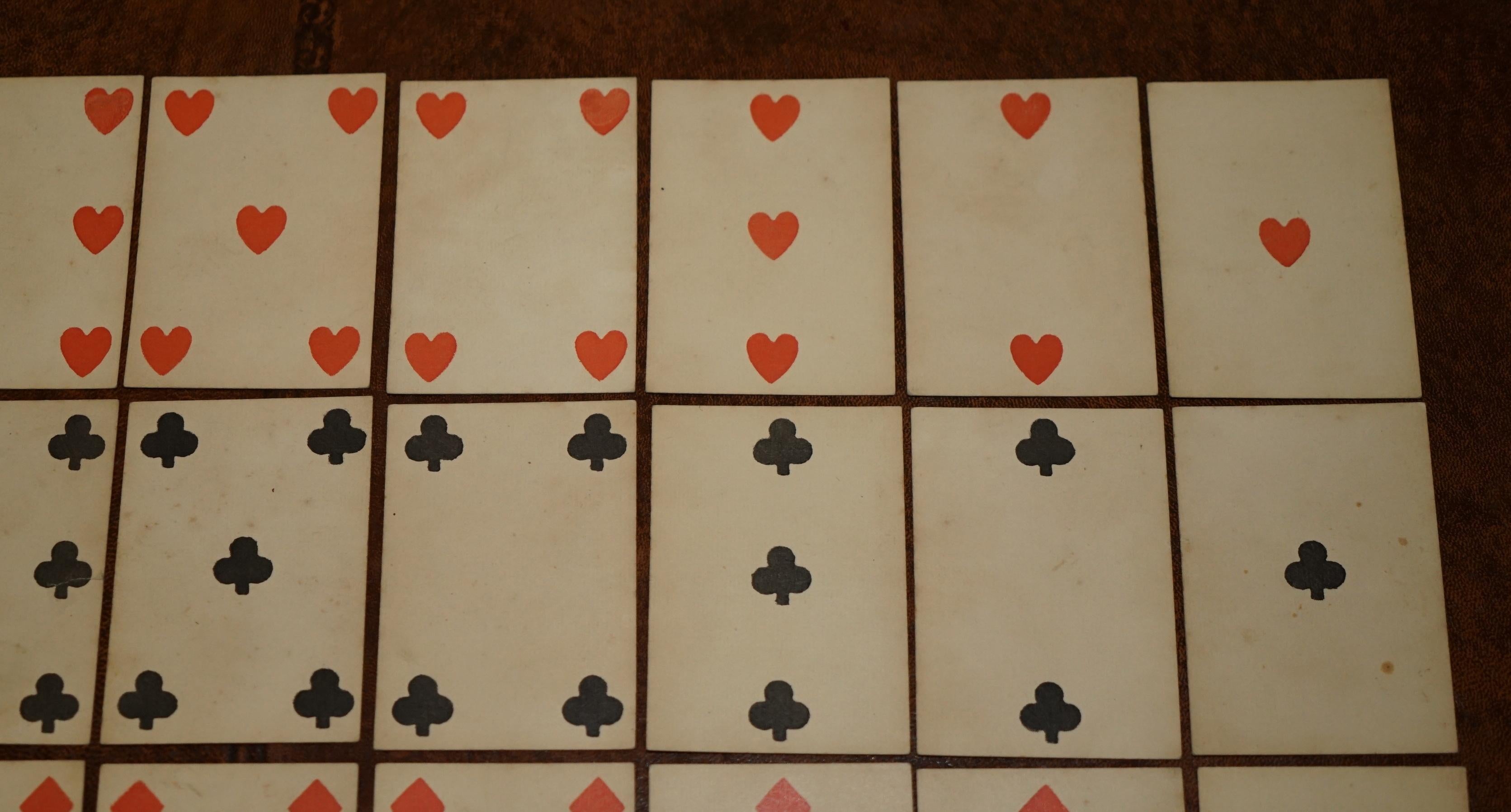 ANTIQUE 1830 THOMAS CRESWICK GEORGIAN PLAYiNG CARDS WITH FIZZLE ACE OF SPADES In Good Condition For Sale In West Sussex, Pulborough