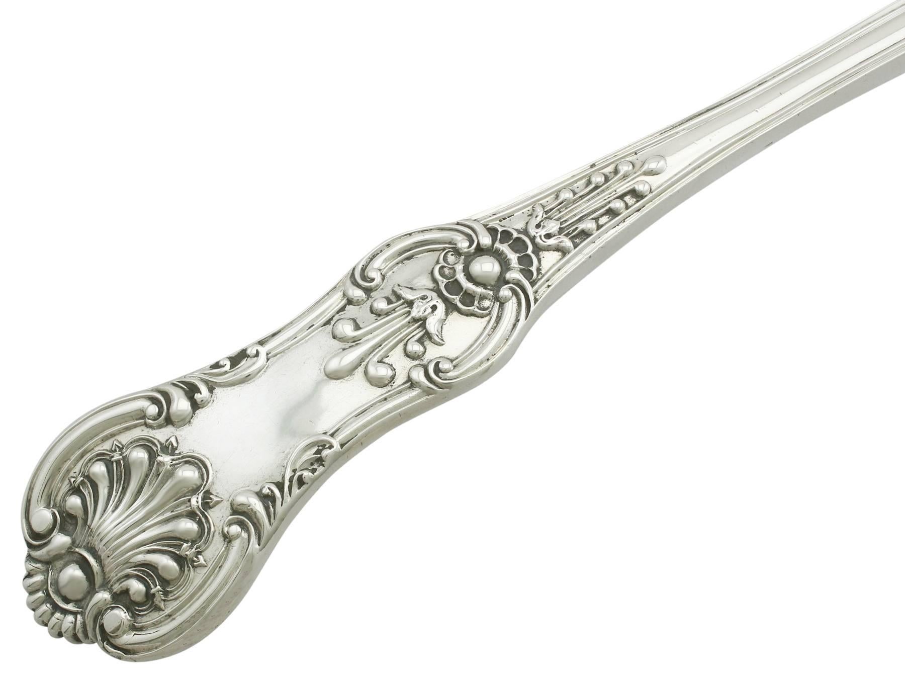 Mid-19th Century Antique 1830s Sterling Silver Queen's Pattern Soup Ladle by Jonathan Hayne