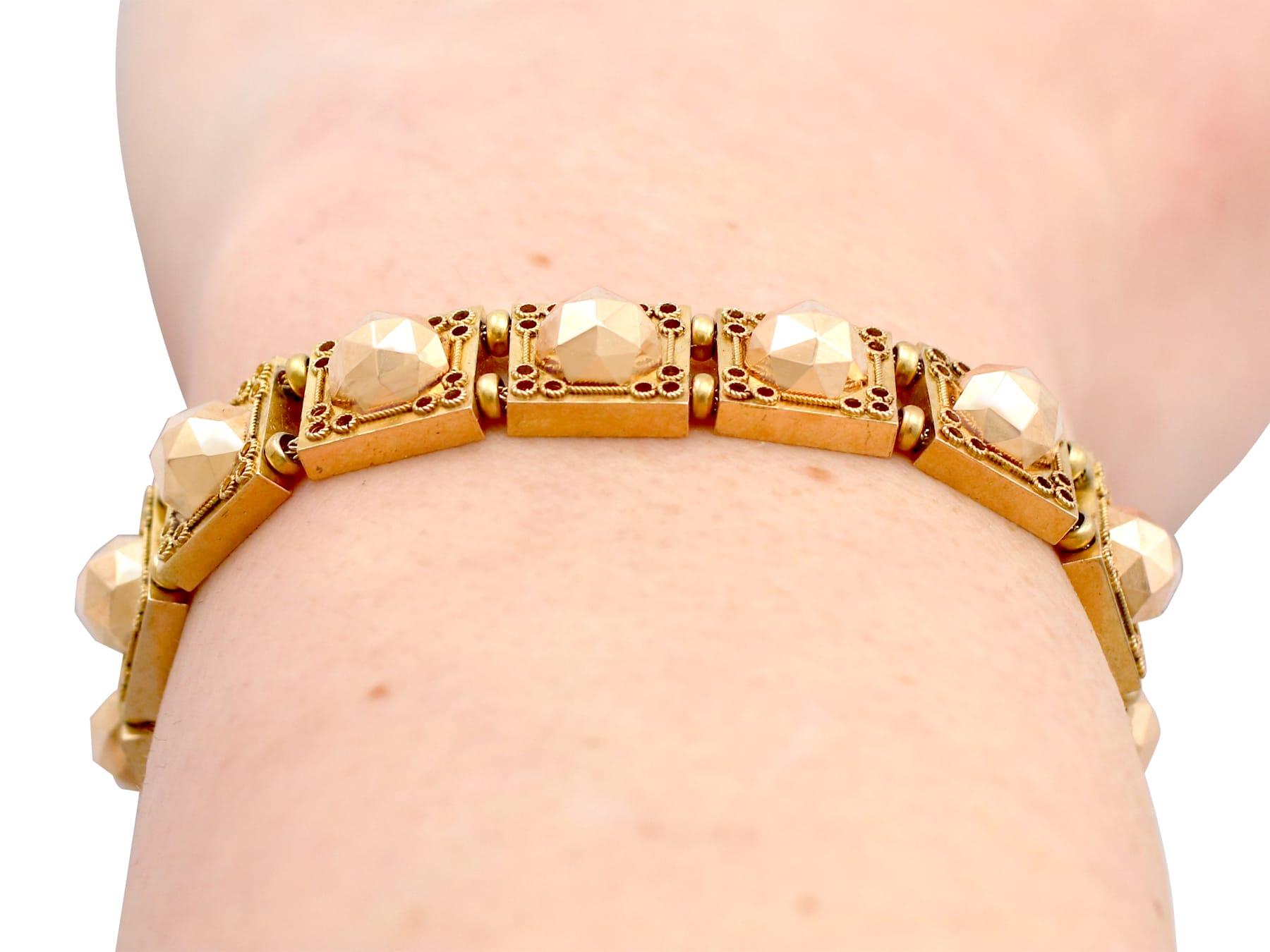 Antique 1830s Yellow Gold and Rose Gold Bracelet 6