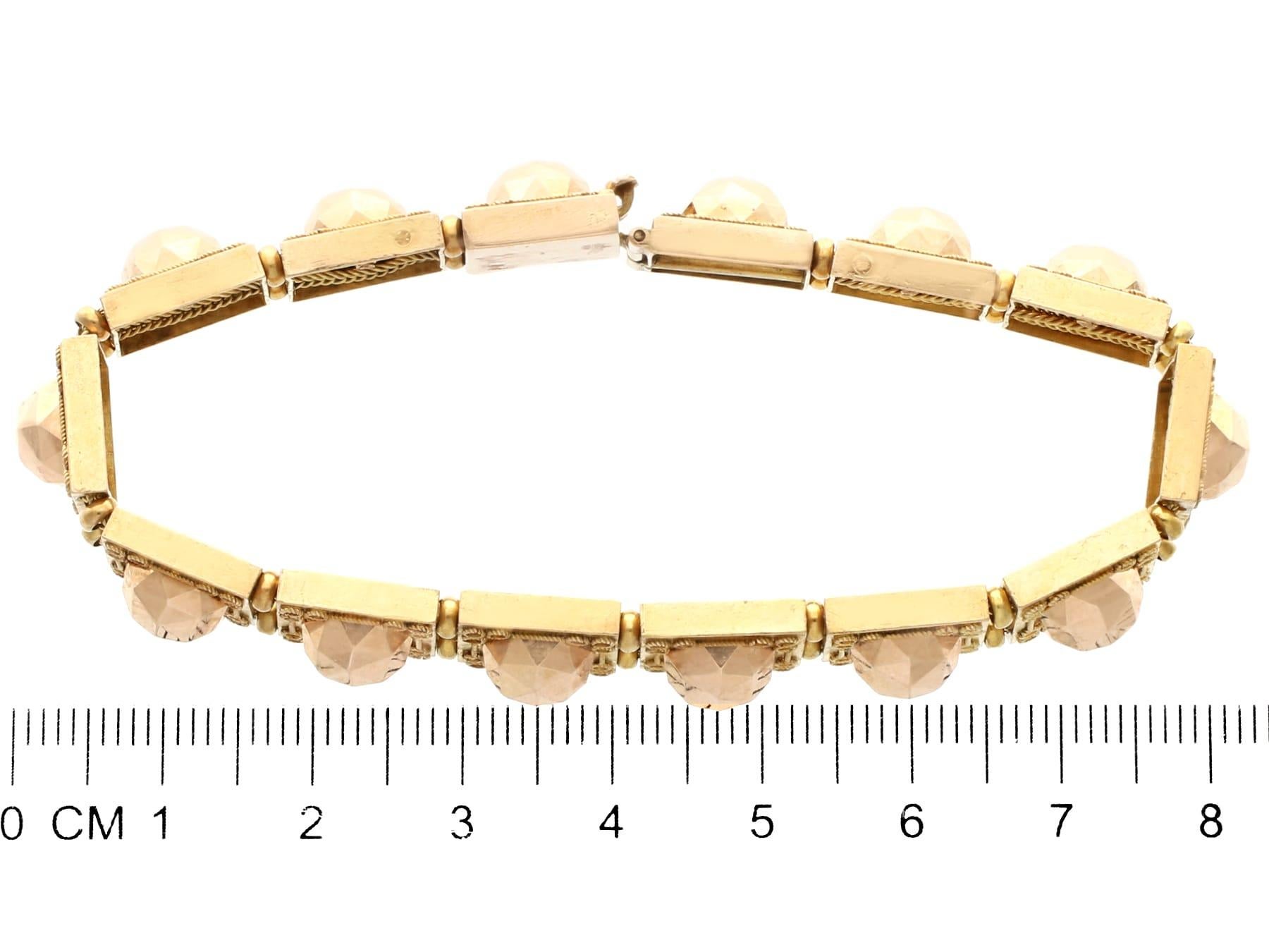 Antique 1830s Yellow Gold and Rose Gold Bracelet 3