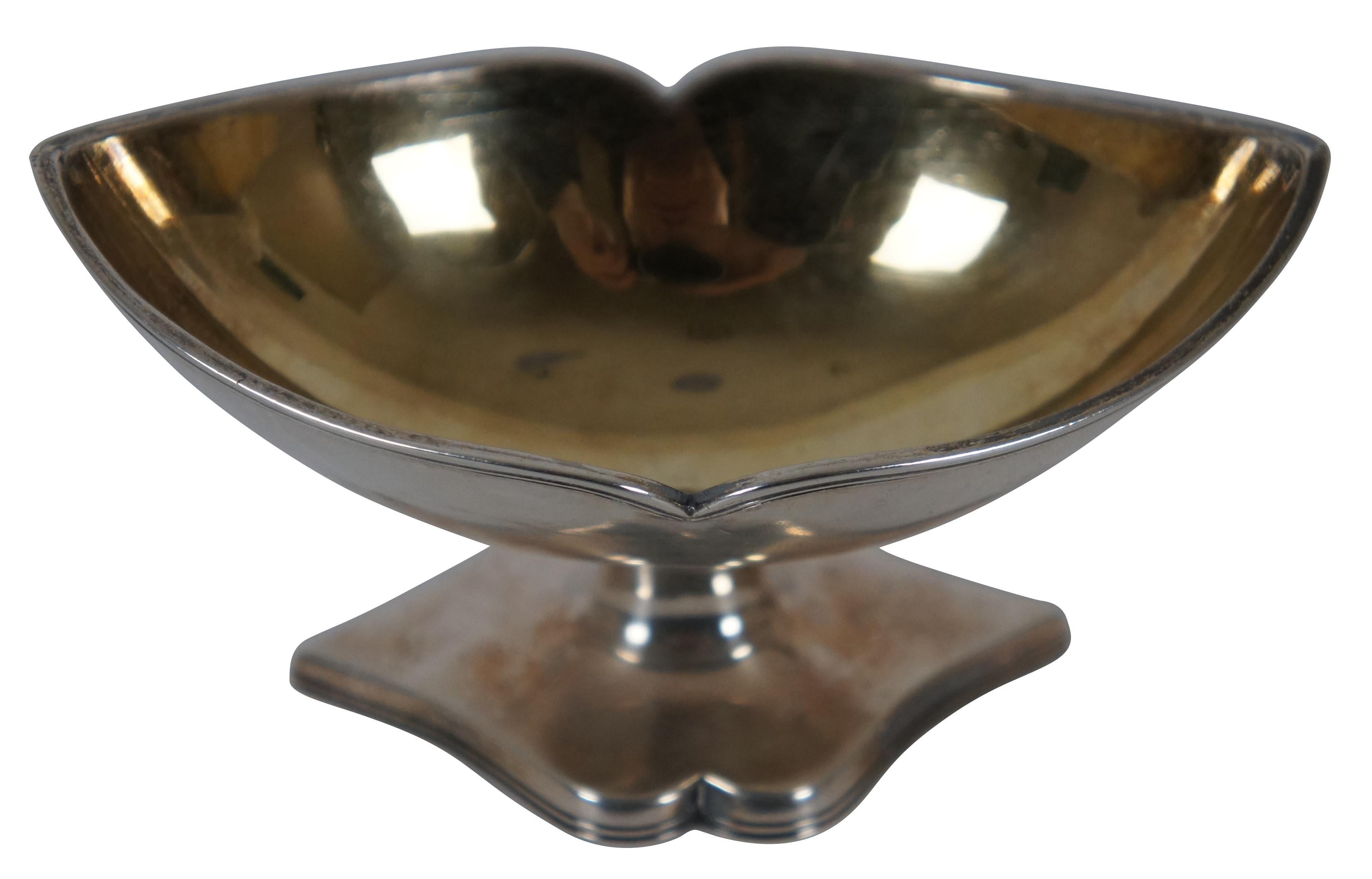Antike 1835 Moses Brent Sterling Silber WhaleTail Nut Dish Salz Keller 90g 4
