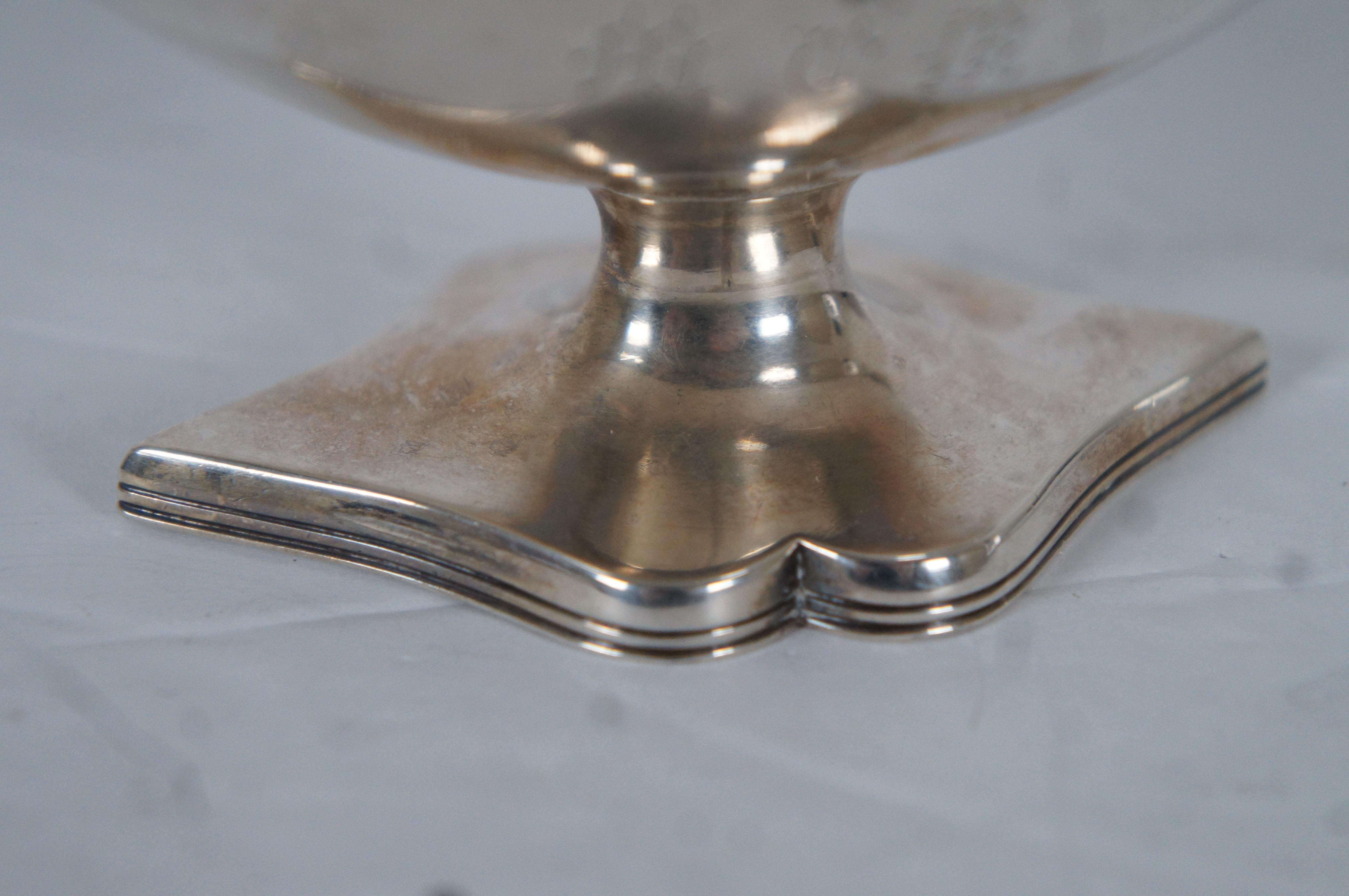Antike 1835 Moses Brent Sterling Silber WhaleTail Nut Dish Salz Keller 90g 4