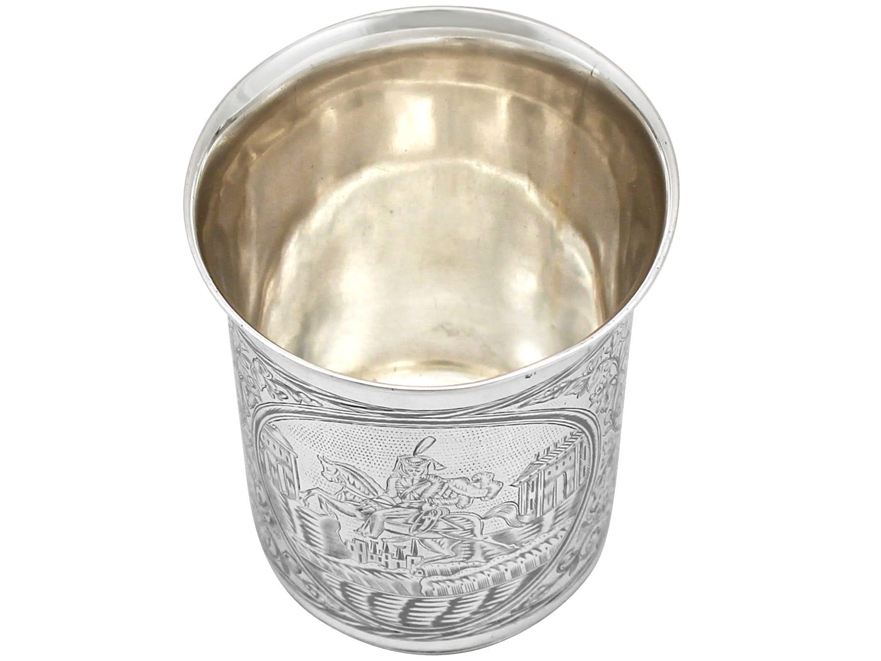 Antique 1839 Russian Silver and Niello Enamel Beaker In Excellent Condition For Sale In Jesmond, Newcastle Upon Tyne
