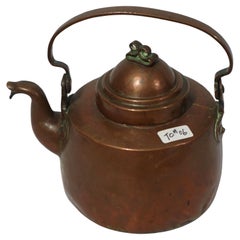 Antiquité 1840 Une petite bouilloire en cuivre française, TC#06