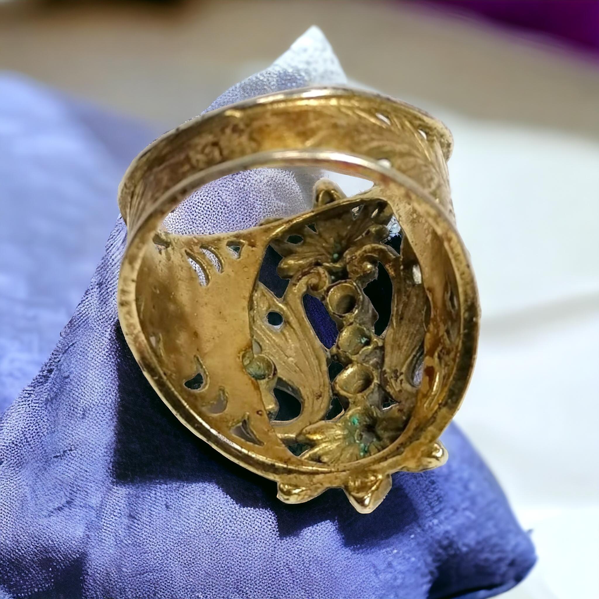 Georgian Antique 1840 Iberian Rose Cut Diamond Ring  (Spain Origin) For Sale