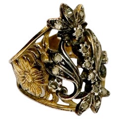 Antique 1840 Iberian Rose Cut Diamond Ring  (Spain Origin)