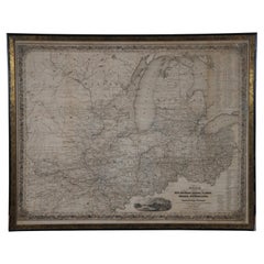 Antike 1844 J Calvin Smith JH Colton Midwest United States Survey Karte 27"