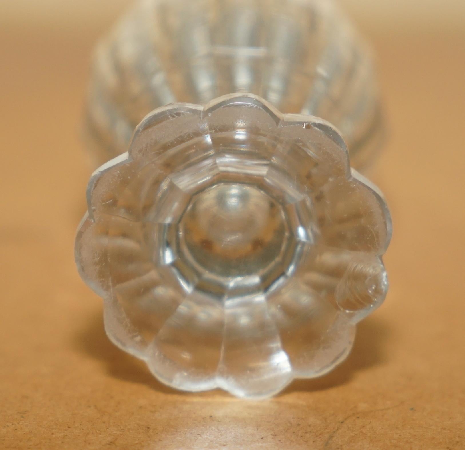 Hand-Crafted ANTIQUE 1844 WILLIAM MOULSON CUT GLASS STERLING SiVLER SUGAR SHAKER MUST SEE! For Sale