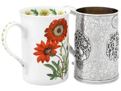 Antique 1850s Chinese Export Silver Mug