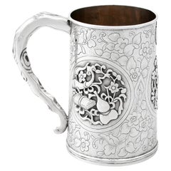 Antique 1850s Chinese Export Silver Mug