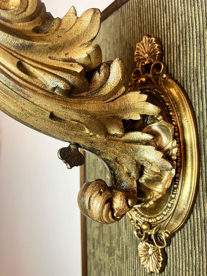 Baroque Revival Antique 1850s Converted Gas Figural Maiden Sconce Attributed to Archer, Warner For Sale
