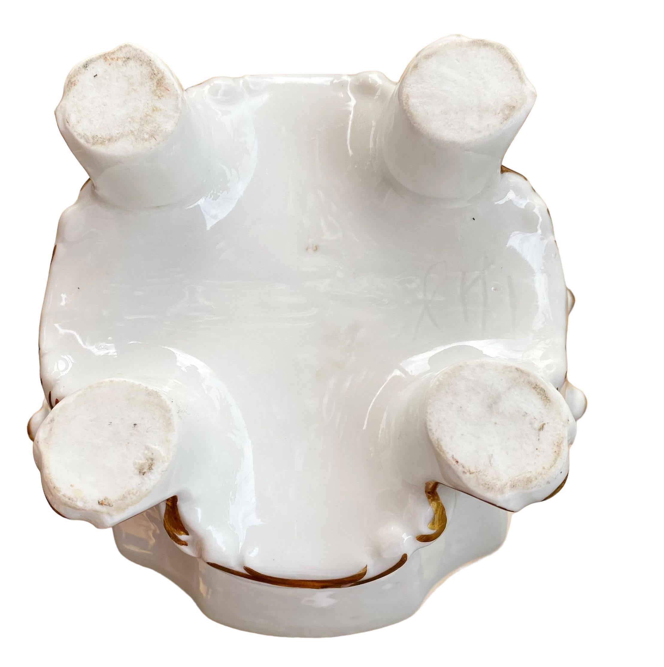 Antique 1850's Limoges Coffee Pot & Lidded Sugar Bowl Gold Squash Blossom For Sale 5