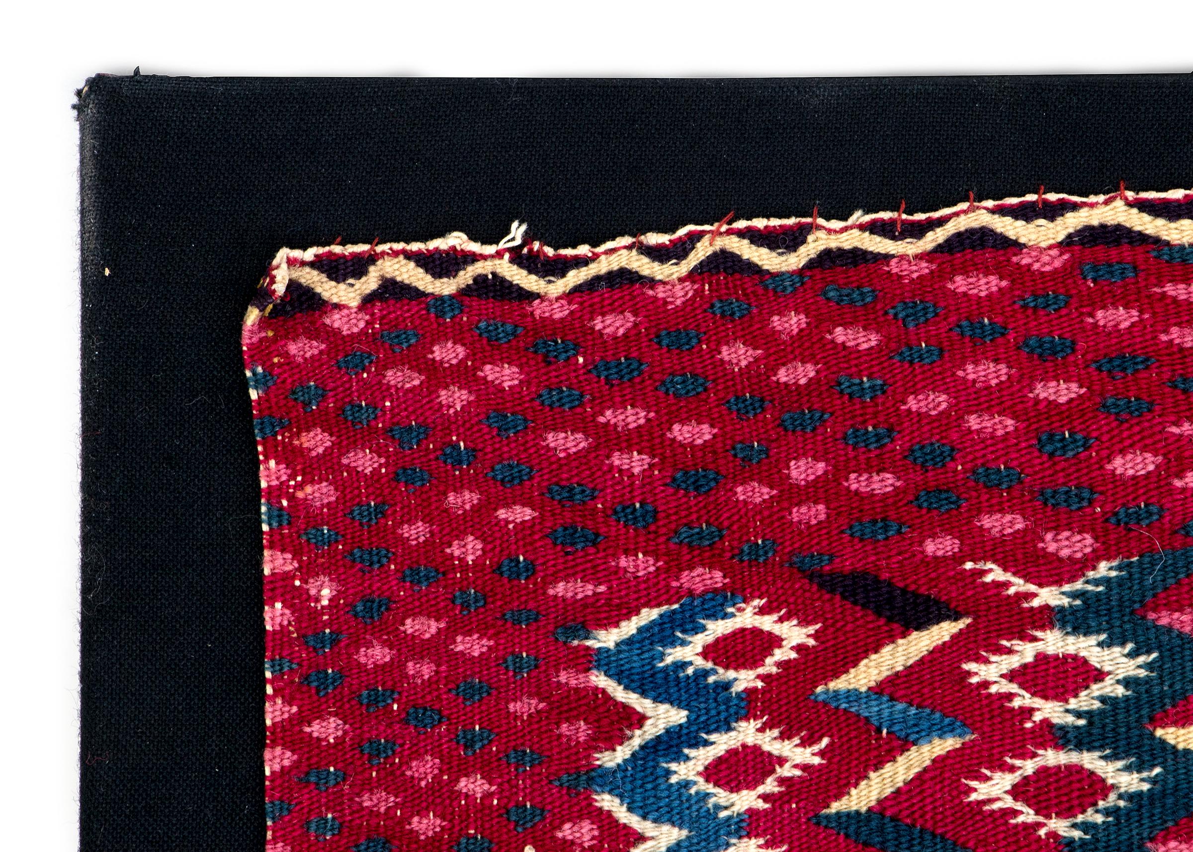 Antikes Mesoamerikanisches Saltillo-Serape-Textil, Übergangstextil, 1850er Jahre (Wolle) im Angebot