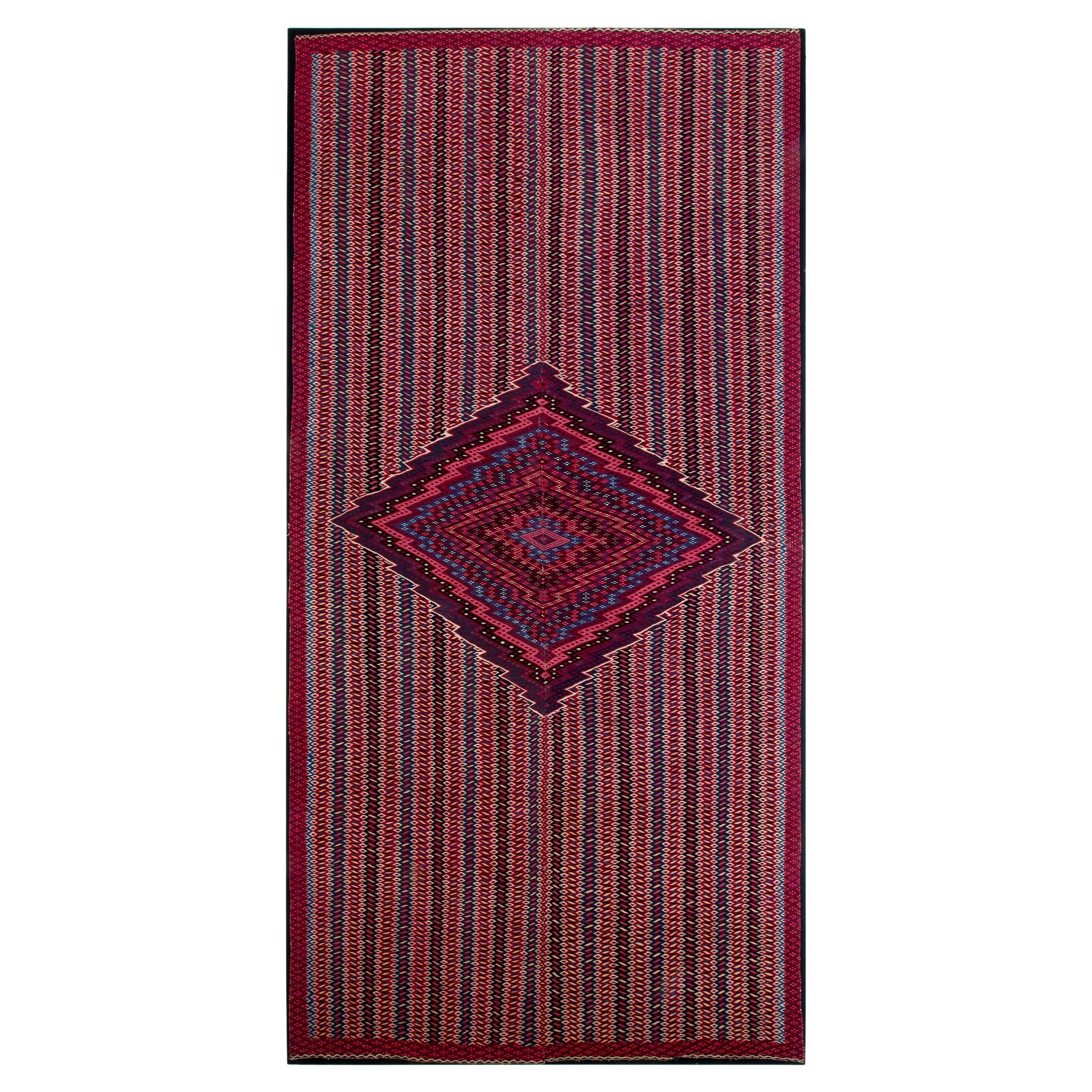 Antikes Mesoamerikanisches Saltillo-Serape-Textil, Übergangstextil, 1850er Jahre im Angebot