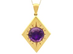 Antique 18.63 Carat Amethyst and 18k Yellow Gold Locket Circa 1880