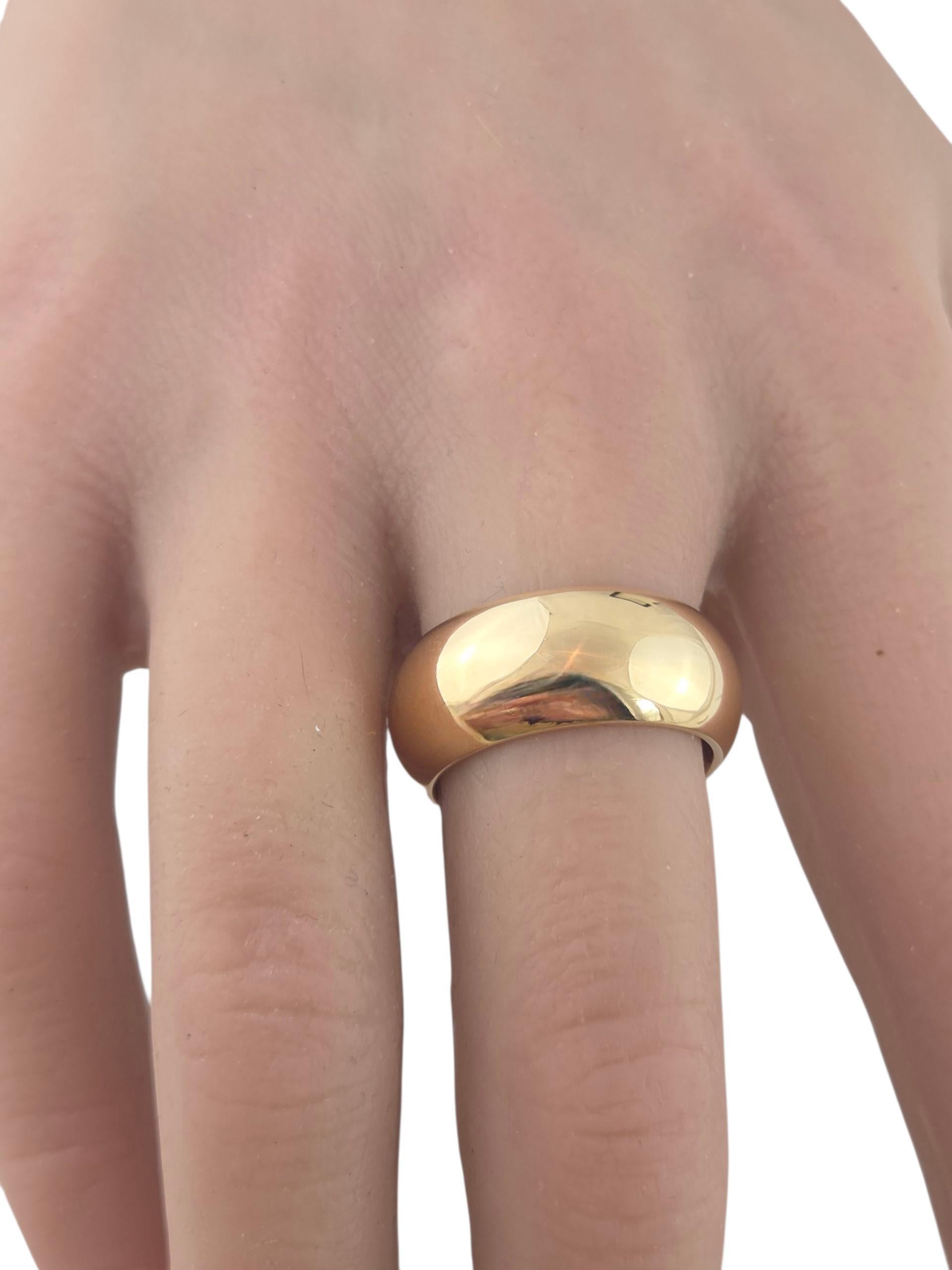 Women's or Men's Antique 1868 18K Yellow Gold Wide Wedding Band #23759 For Sale