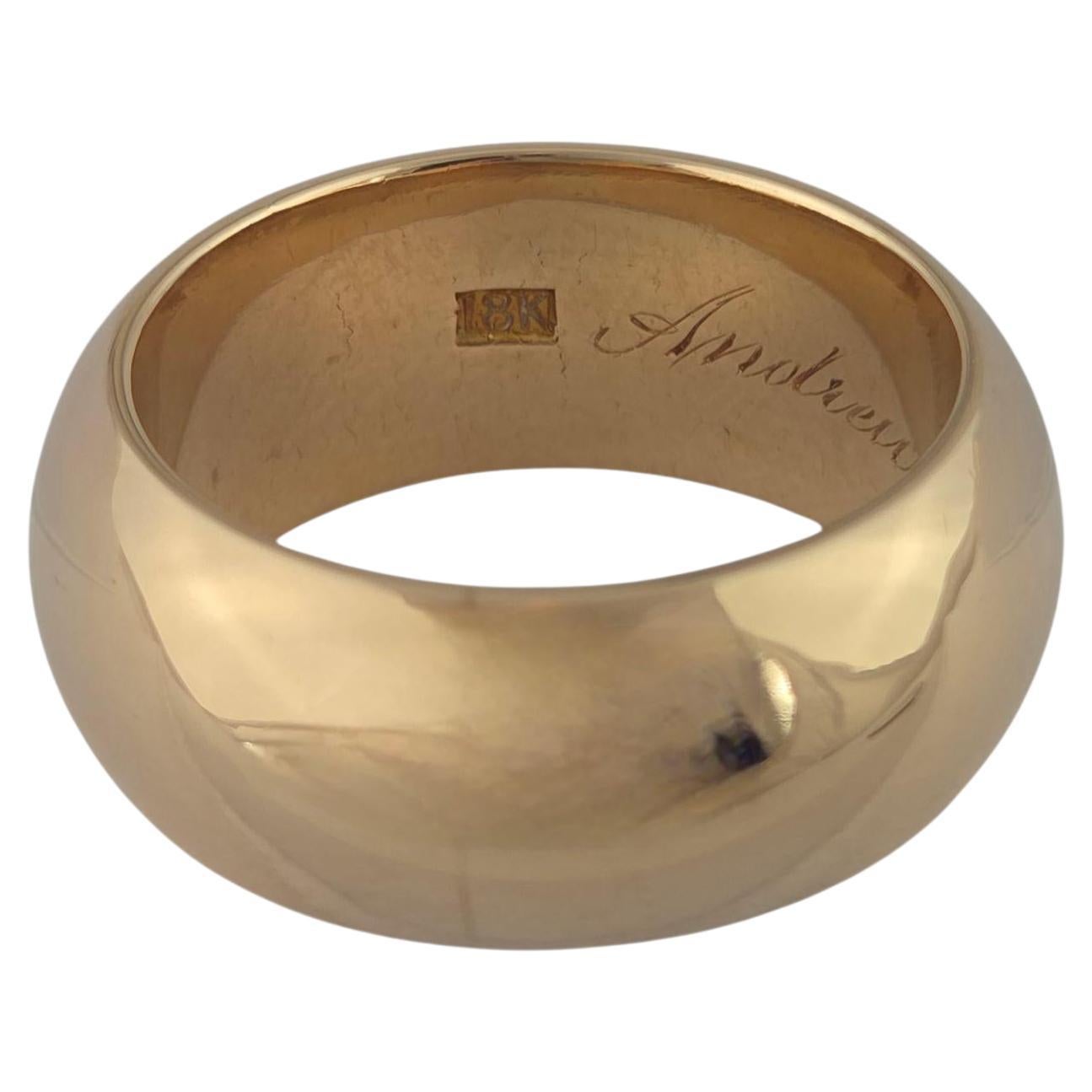 Antique 1868 18K Yellow Gold Wide Wedding Band #23759