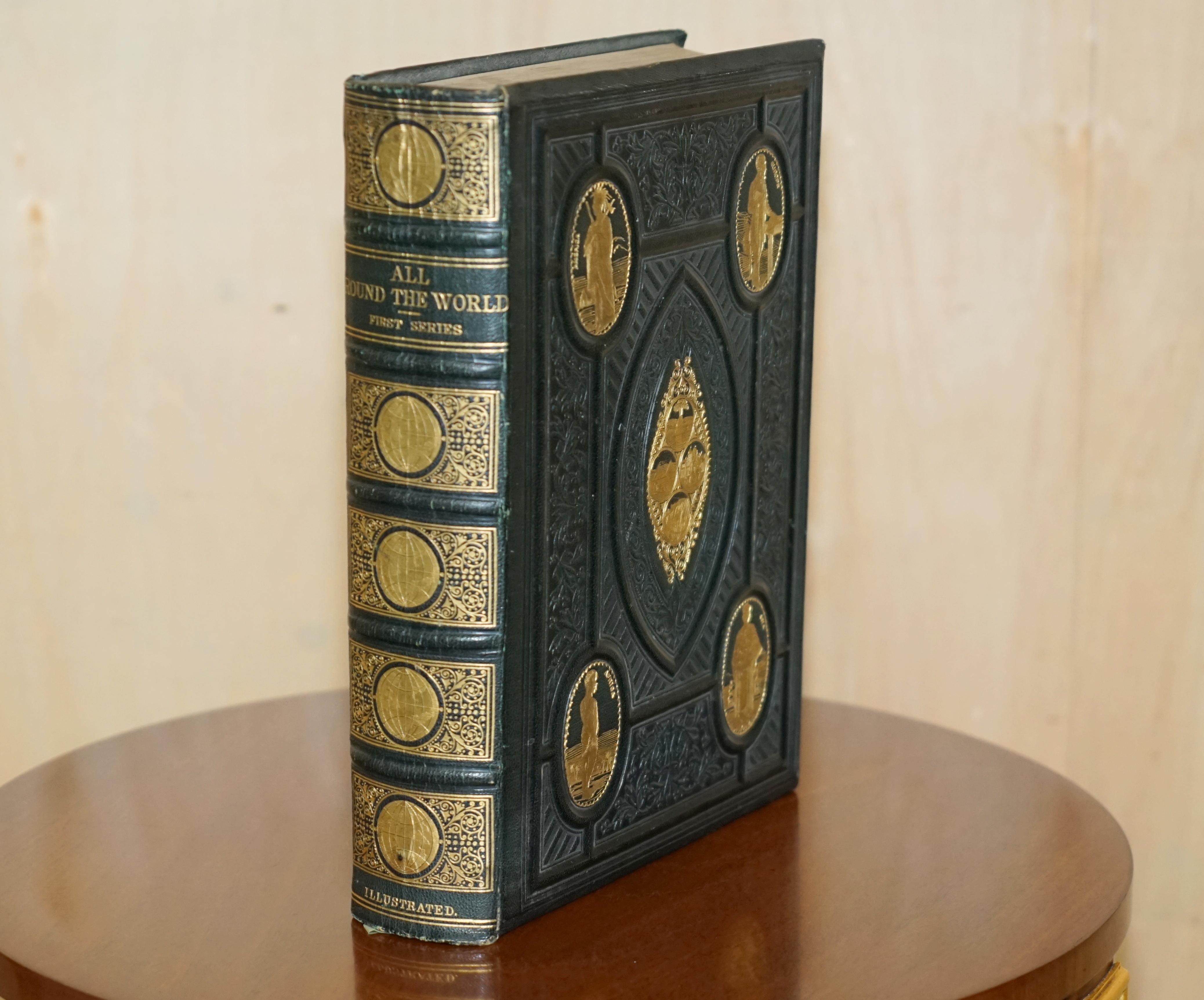 Royal House Antiques

Royal House Antiques is delighted to offer for sale this stunning All Round The World book with Figural Scenes and Topographical Etchings & Maps, published by William Collins, Sons & Co, the binding having Gilt Tooling embossed