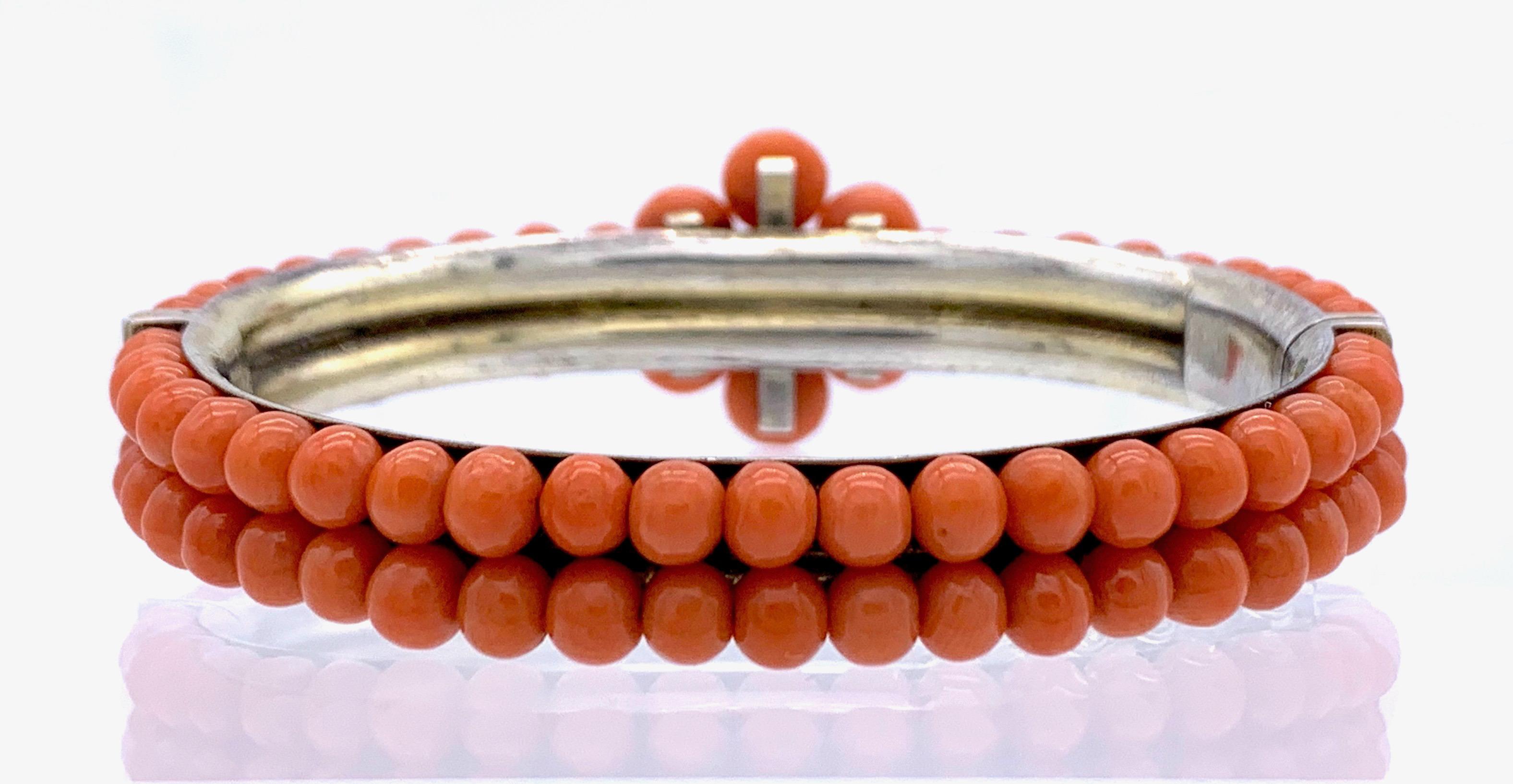 coral bangle bracelet