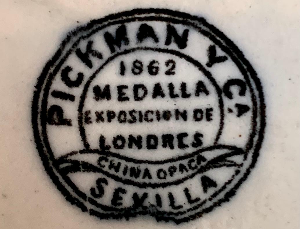 Antike 1870's Pickman-Seville Porzellan Rosa & Gold Shell Wasser Krug & Basin im Angebot 1