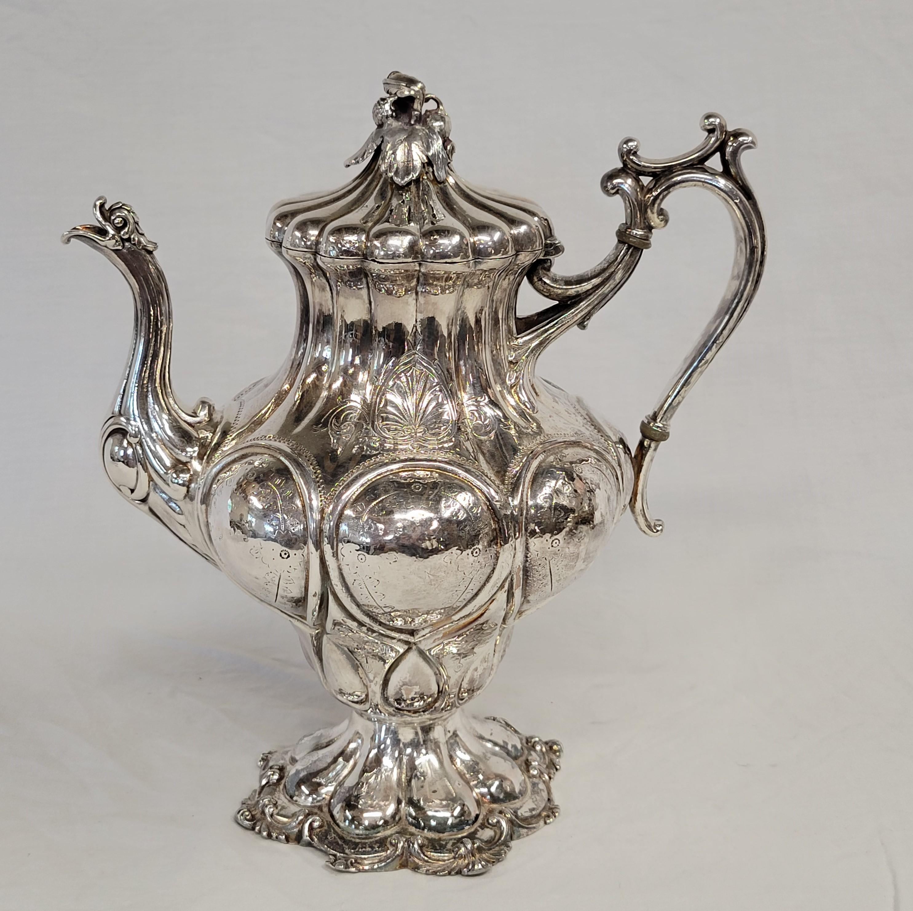 Americano Antico set da tè e caffè in argento Redfield & Rice del 1870 in vendita
