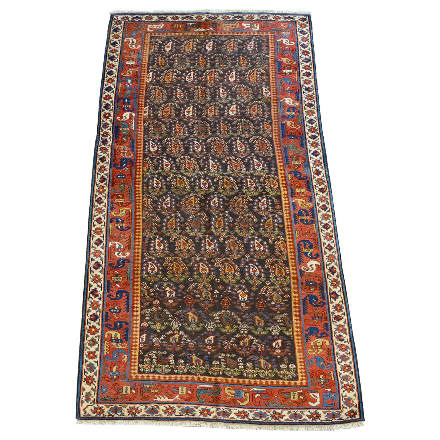 Antiker persischer Karabagh-Teppich aus Wolle von 1870, 6' x 9'