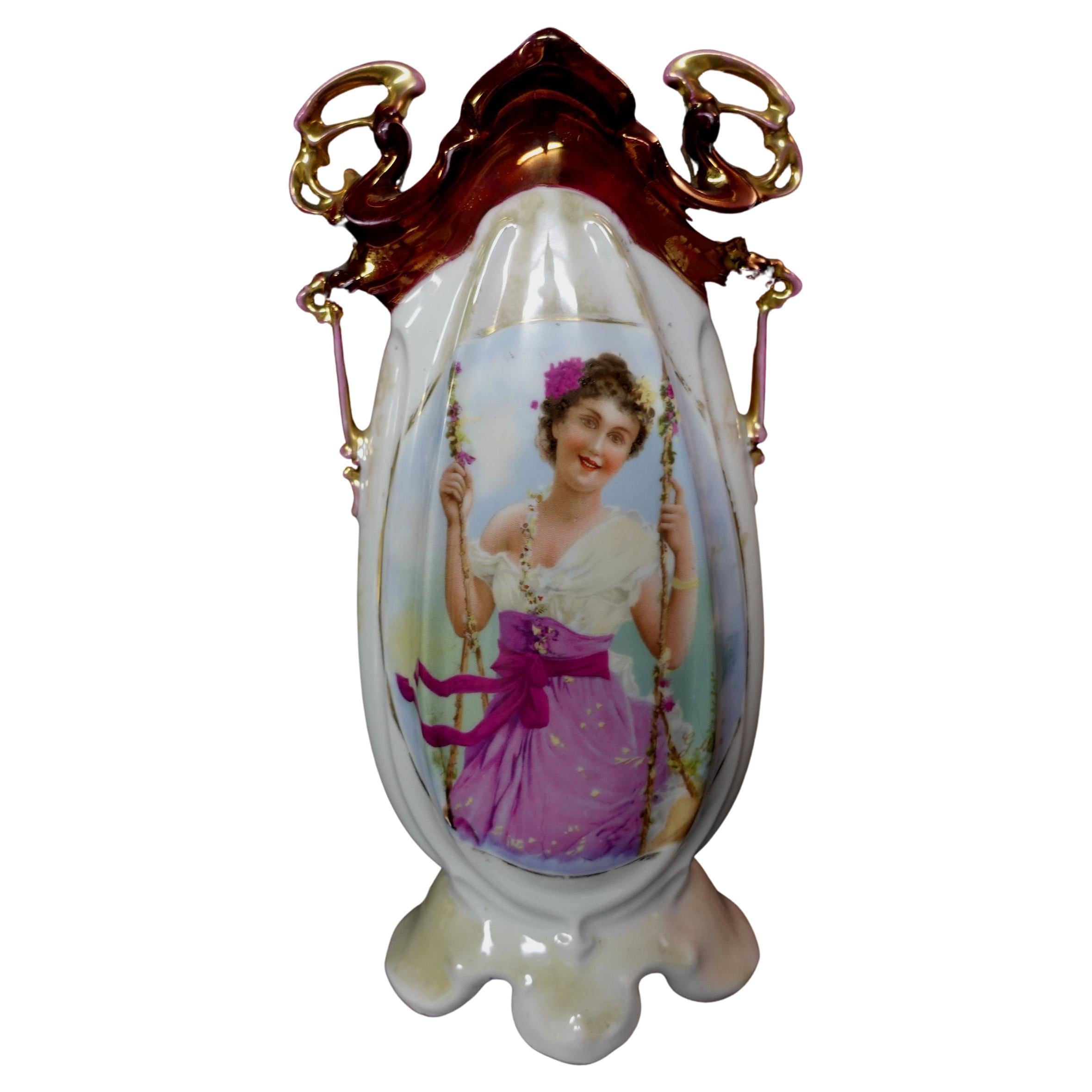 Antique 1875s Austrian Mantel Vase "Marked", #Ric00011 For Sale
