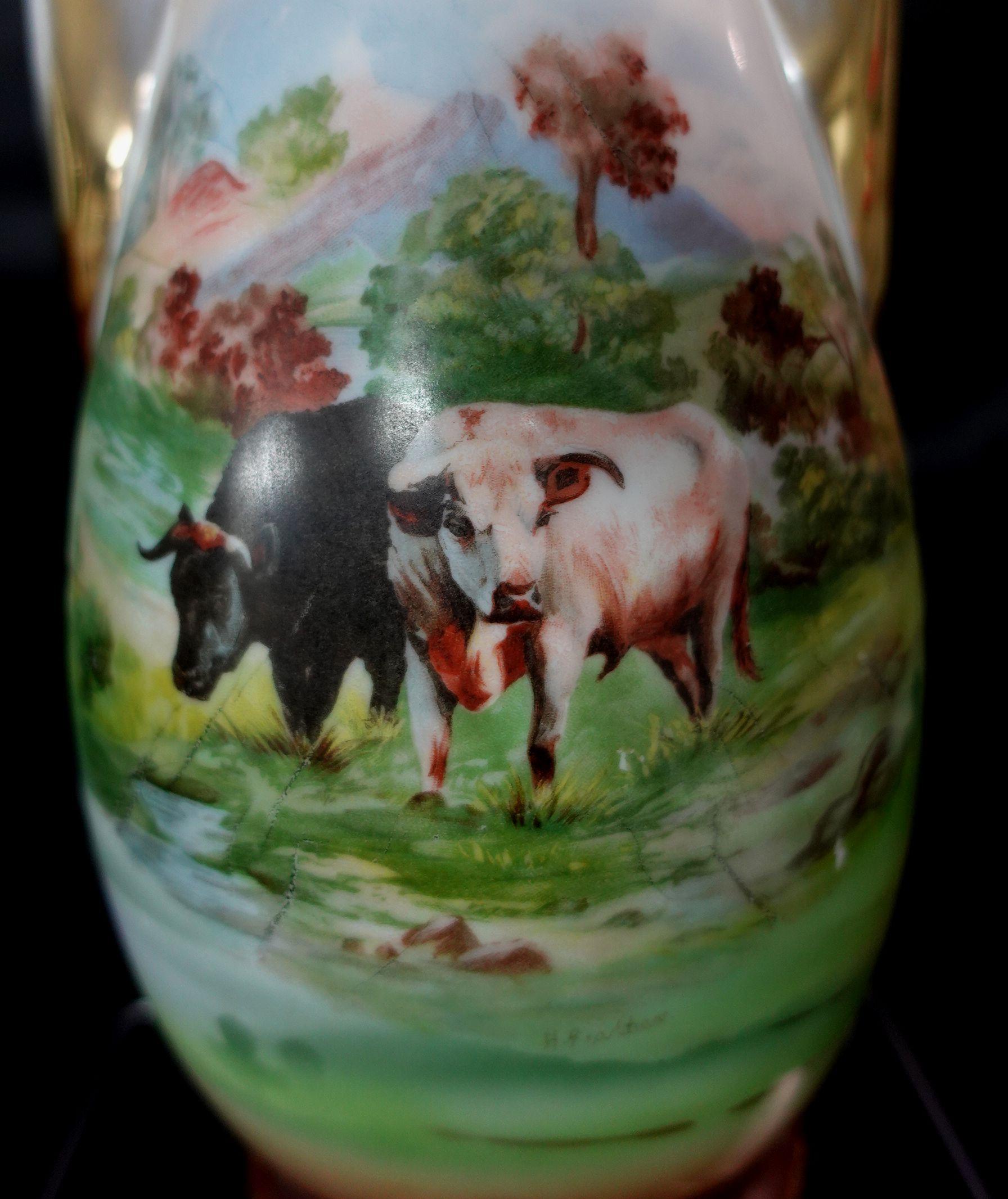 Art nouveau Vase autrichien victorien ancien des années 1890 « Marked », #Ric00012 en vente