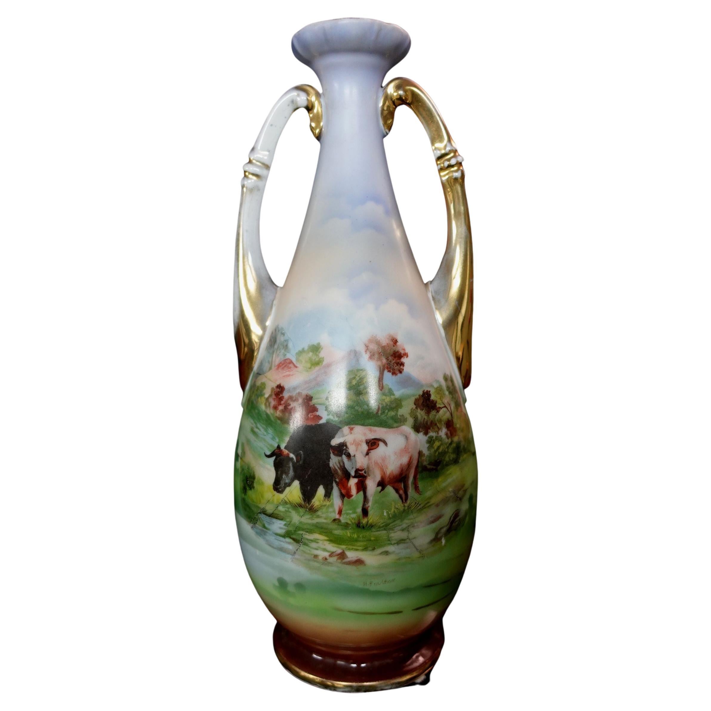Antique 1890s Victoria Austria Vase "Marked", #Ric00012