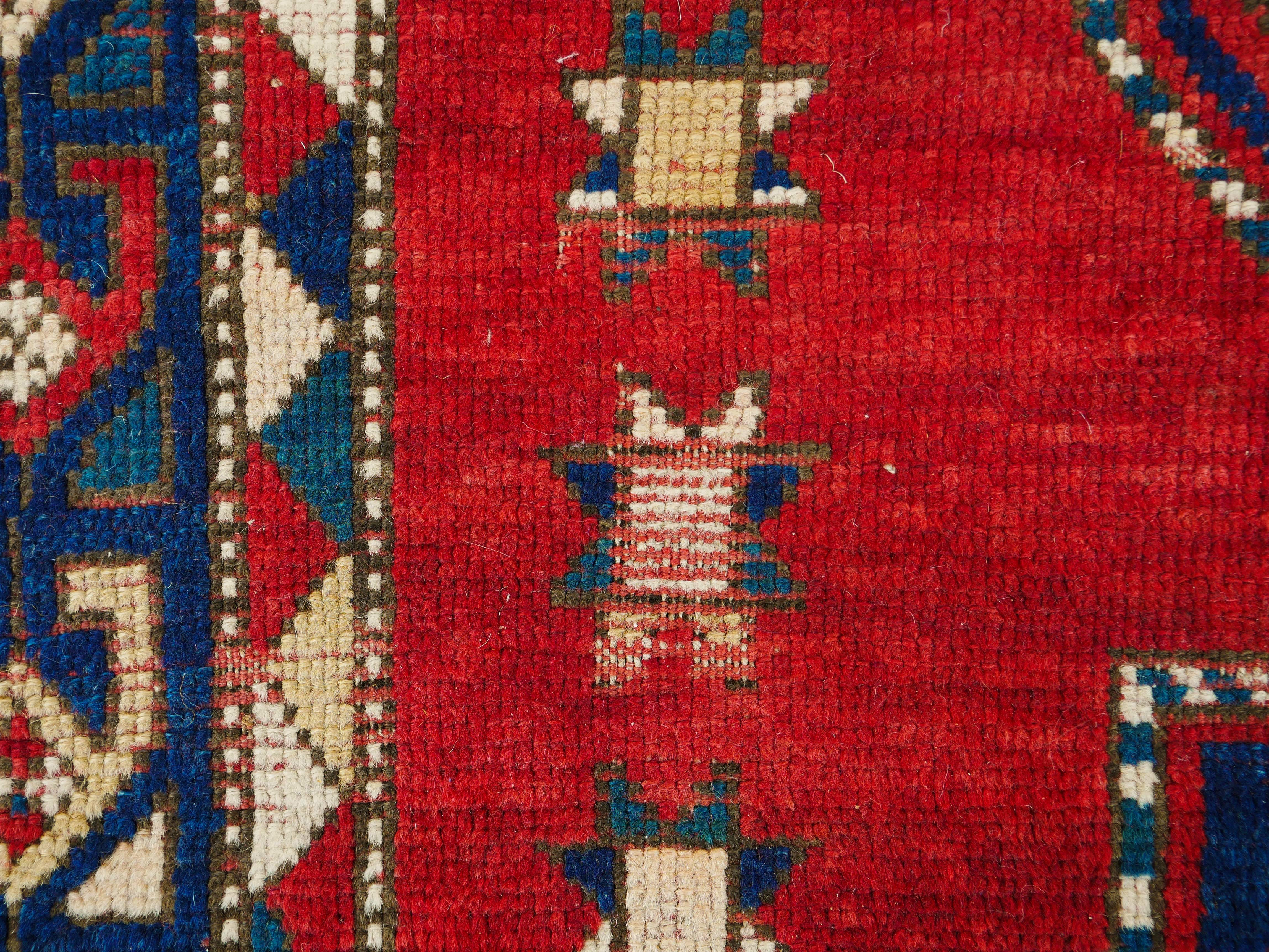 Wool Antique 1880 Kazak Rug