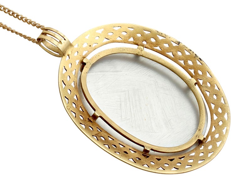 Antique 1880s Enamel and Mother of Pearl Yellow Gold Pendant For Sale ...