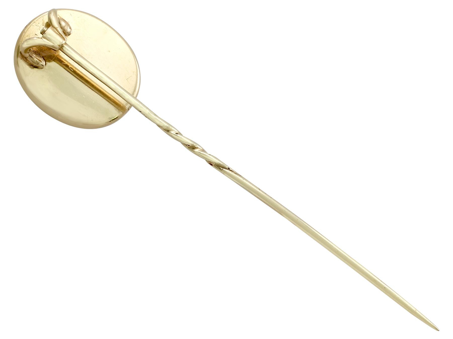 Women's Antique 1880s Essex Crystal and Yellow Gold Pin Brooch