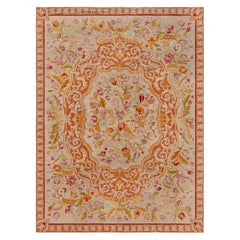 Antique 1880s European Needlework Rug Doris Leslie Blau