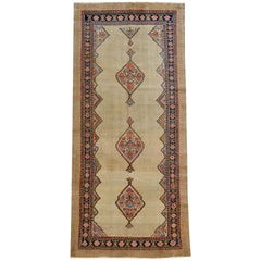 Tapis persan Seraband Gallery des années 1880, laine camel, 5' x 11'