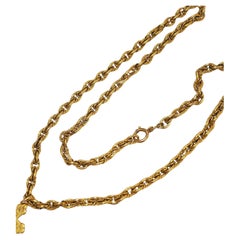 Antique 1880s 35 Grams Russian Chain And Gold Cross