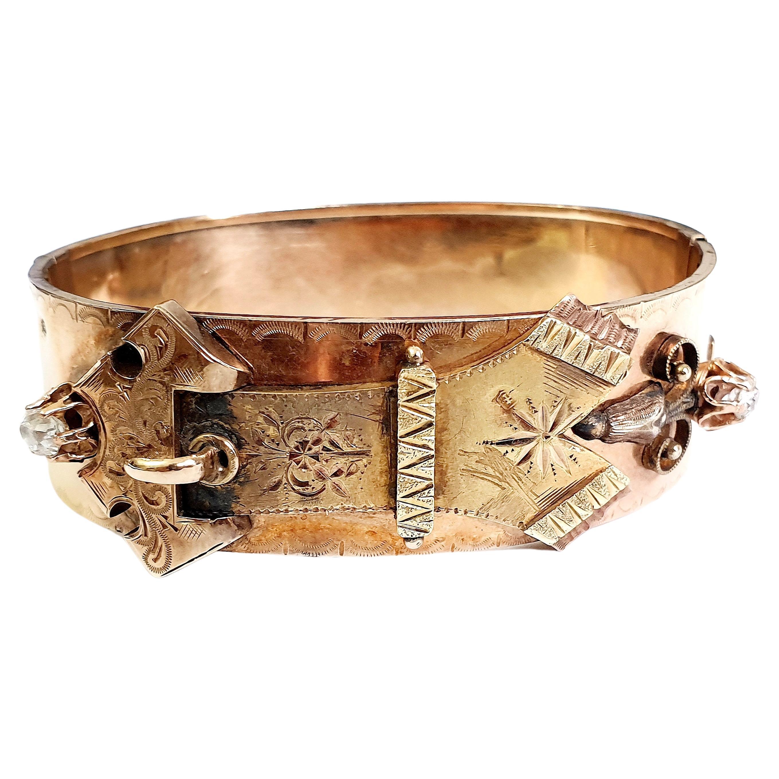 Pulsera de oro rusa antigua de 1880 en Bueno estado para la venta en Cairo, EG