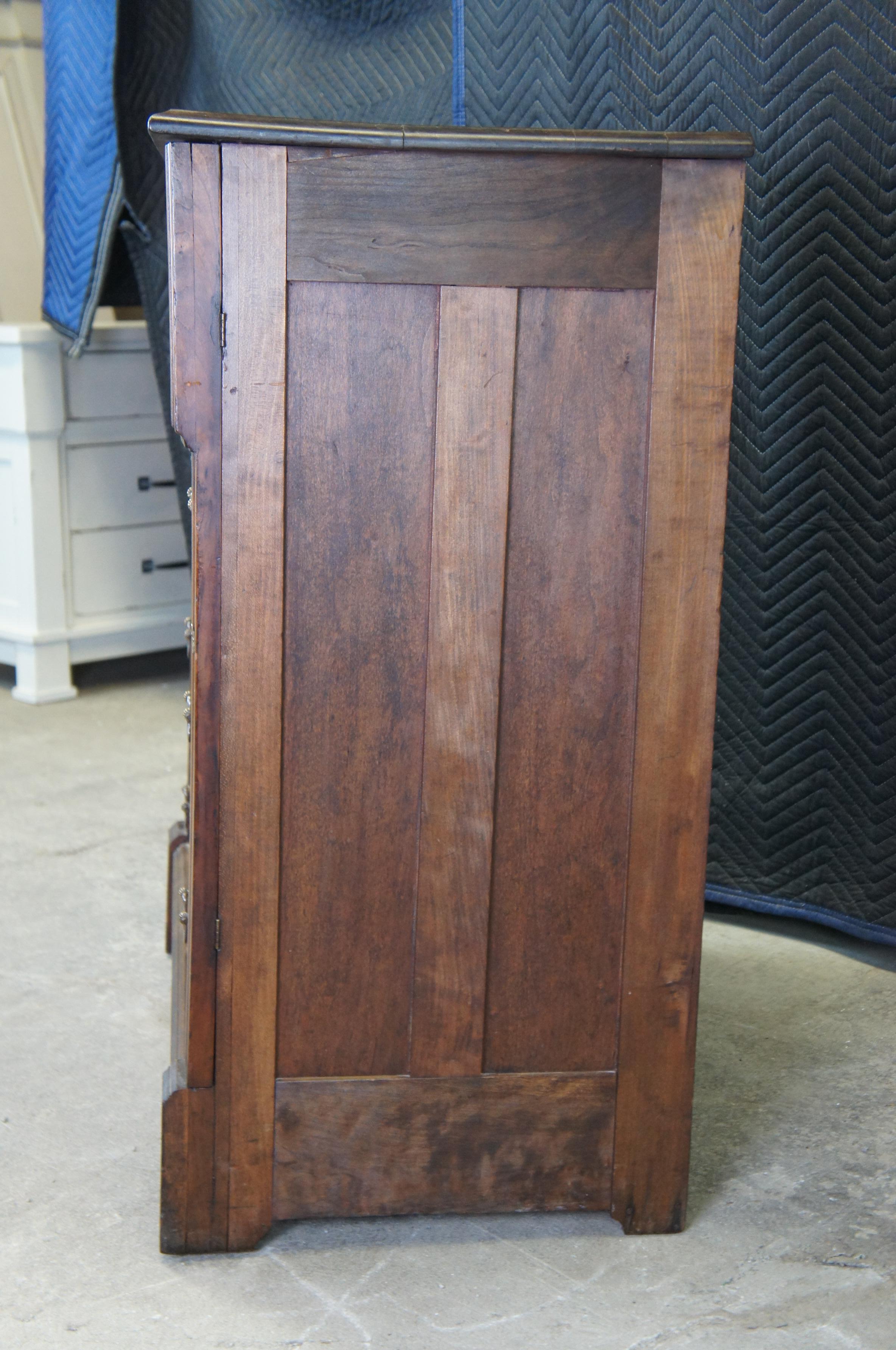 Antique 1880s Victorian Eastlake Walnut Side Lock Tallboy Dresser Chest Drawers 4
