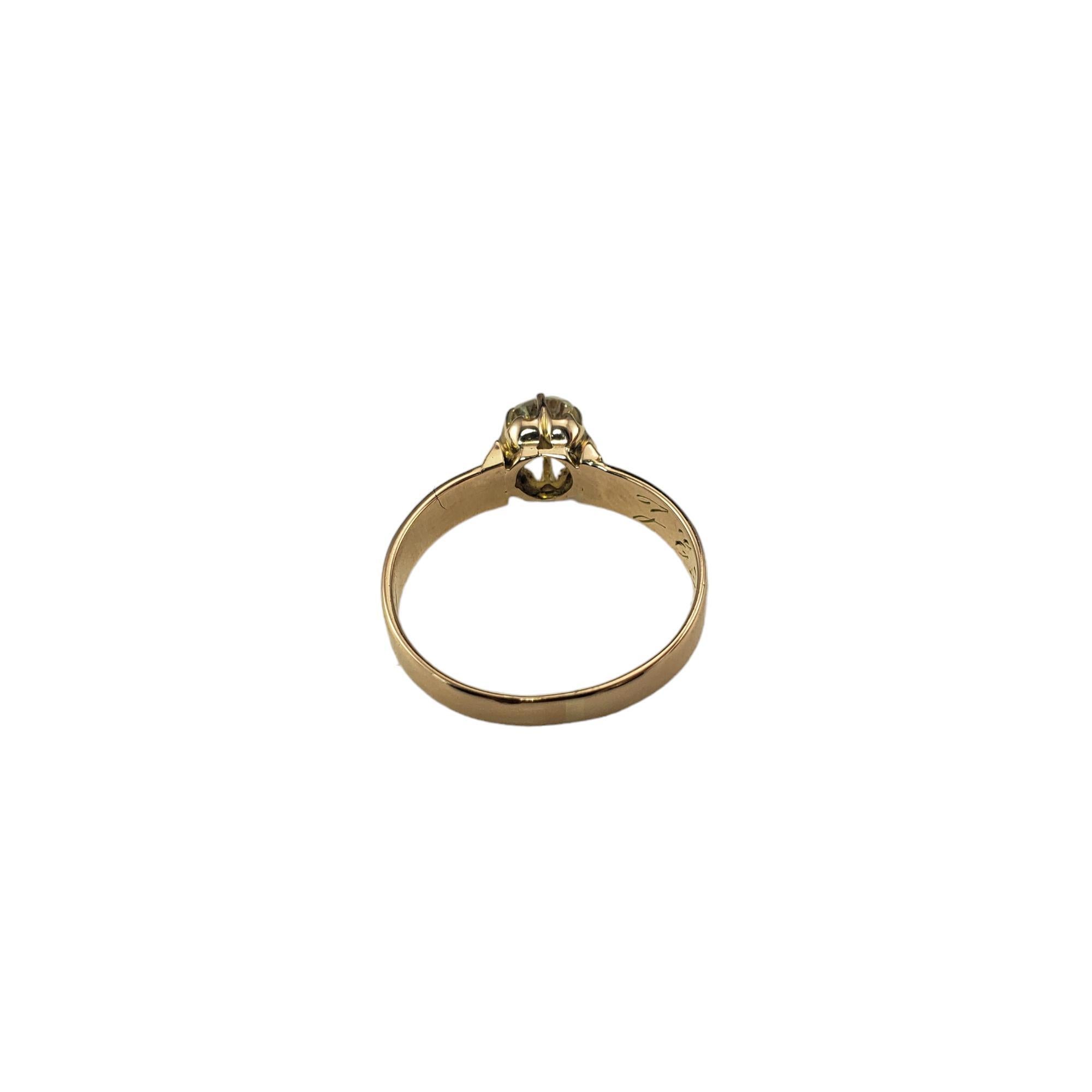 Women's Antique 1881 14 Karat Yellow Gold and Diamond Engagement Ring Size 6.5 #17579
