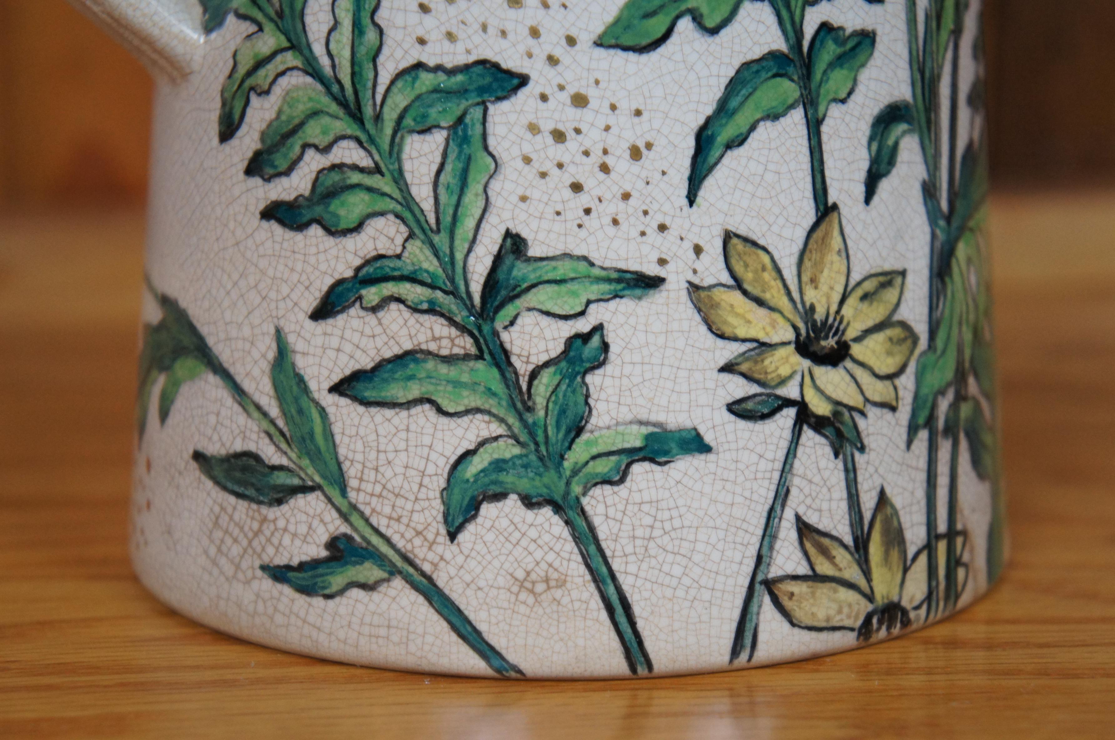 Antique 1881 Rookwood Butterfly Chocolate Pot Teapot Coffee Pot Pitcher 9.5