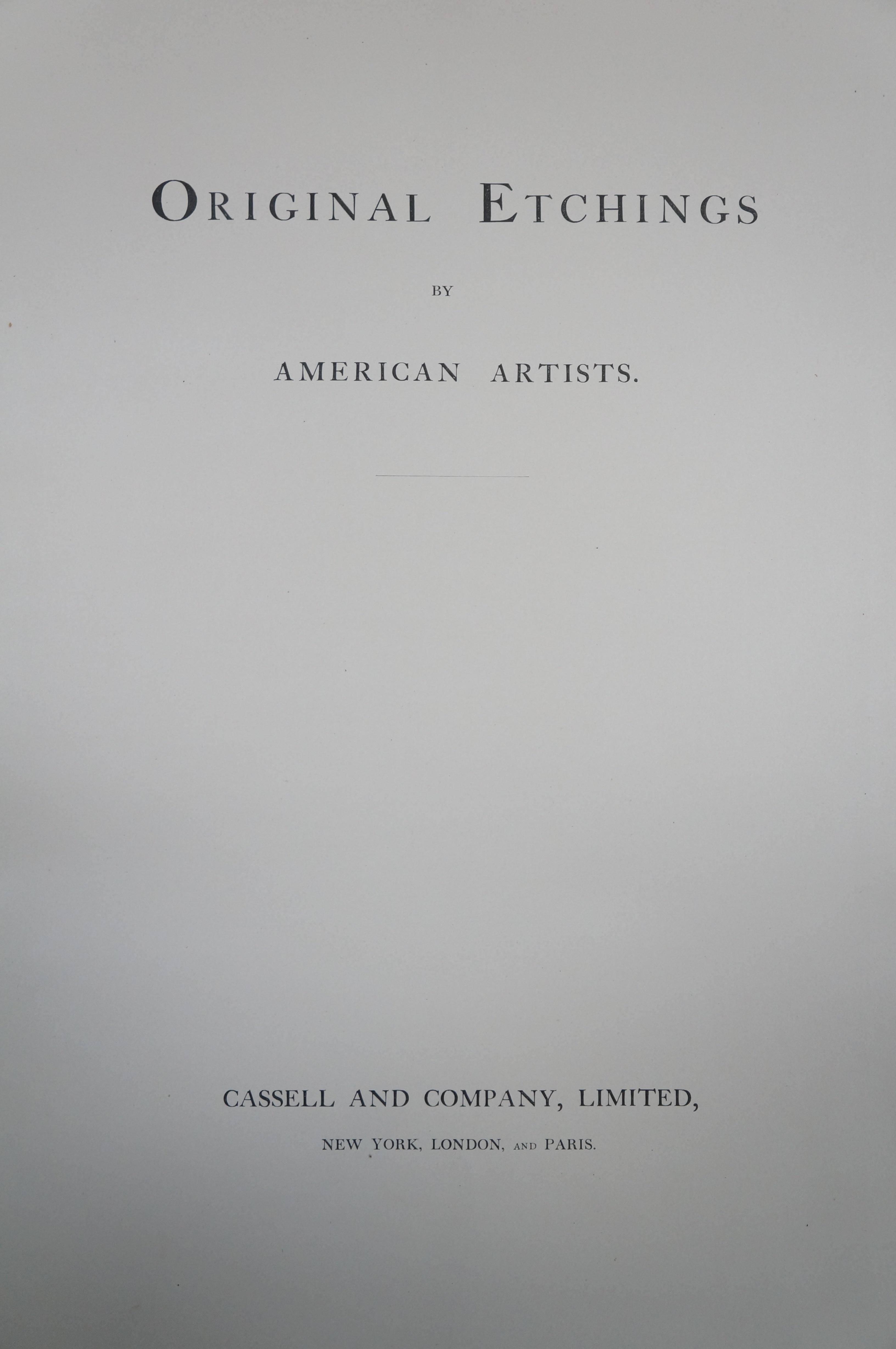 Antiguo 1883 Grabados originales de artistas americanos HB Folio Libro de arte 18