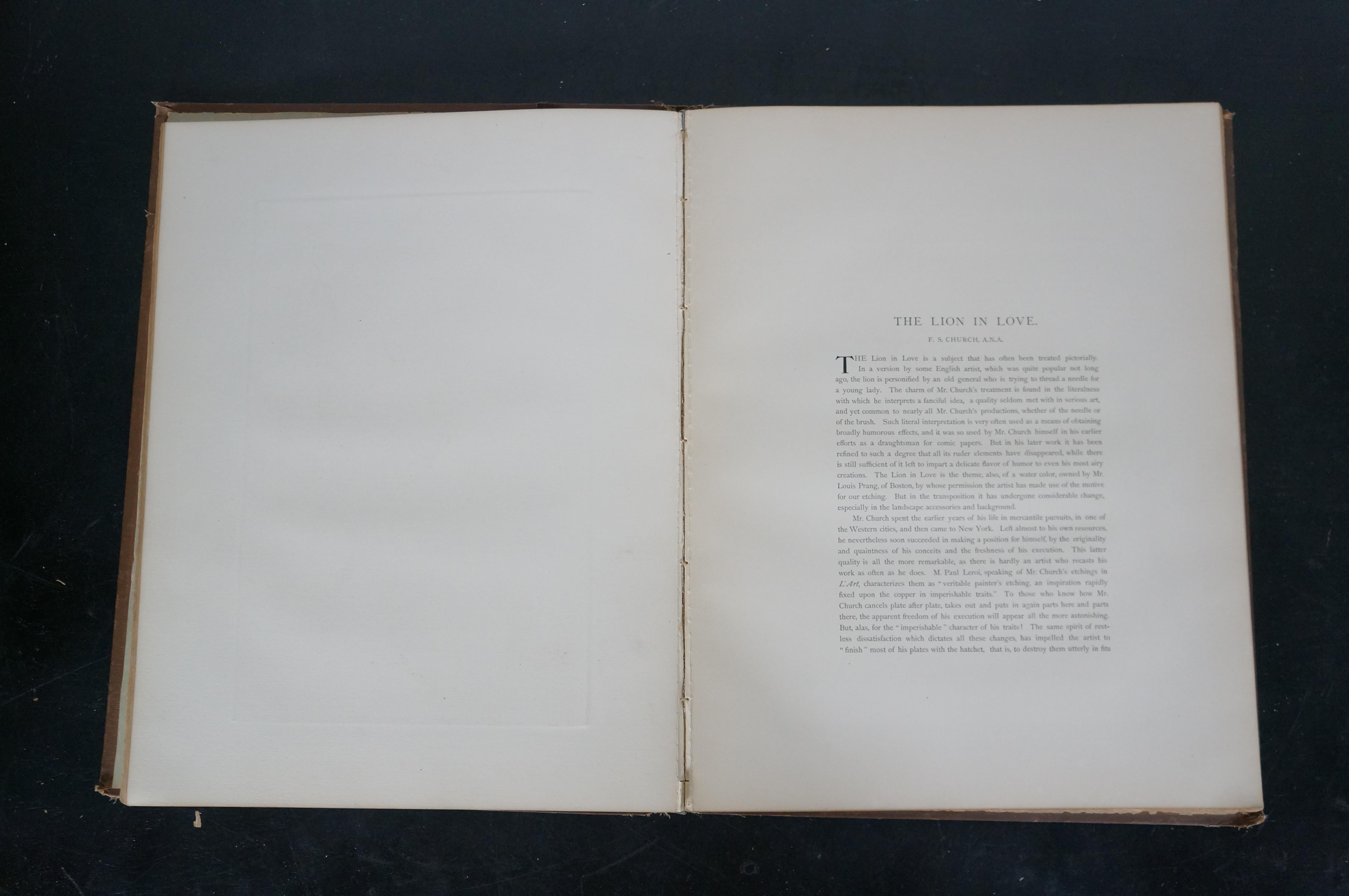 Antiguo 1883 Grabados originales de artistas americanos HB Folio Libro de arte 18